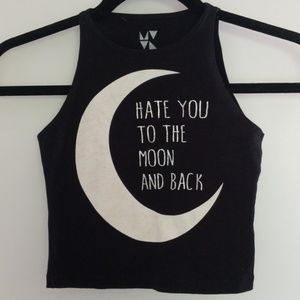 Witty Graphic Crop Tank